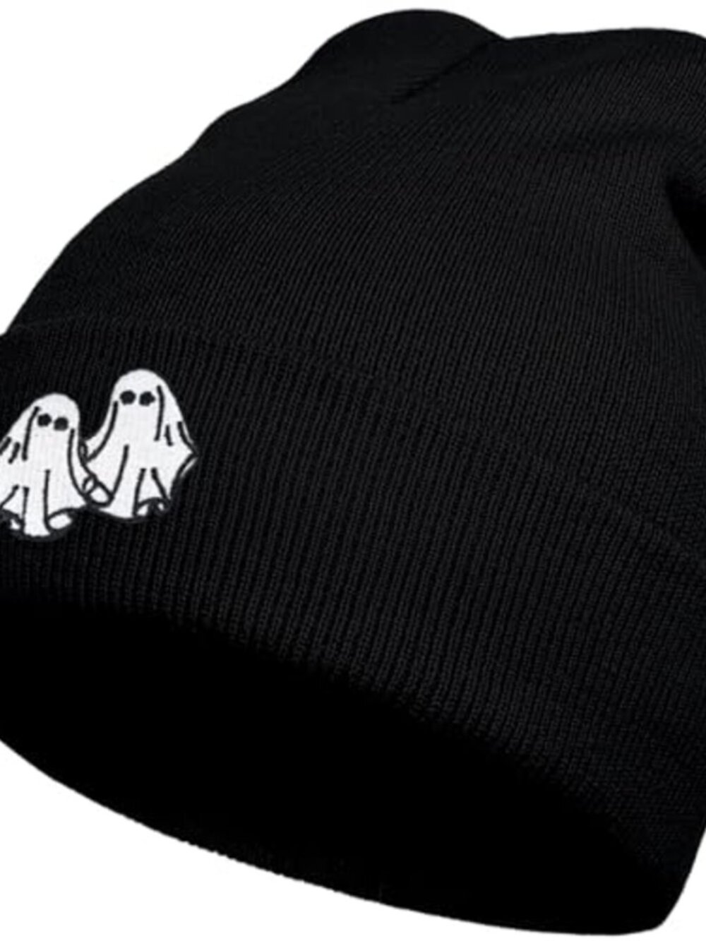 Ghost Embroidered Beanie Funny Goth Winter Knit Skull Cap Unisex Adult